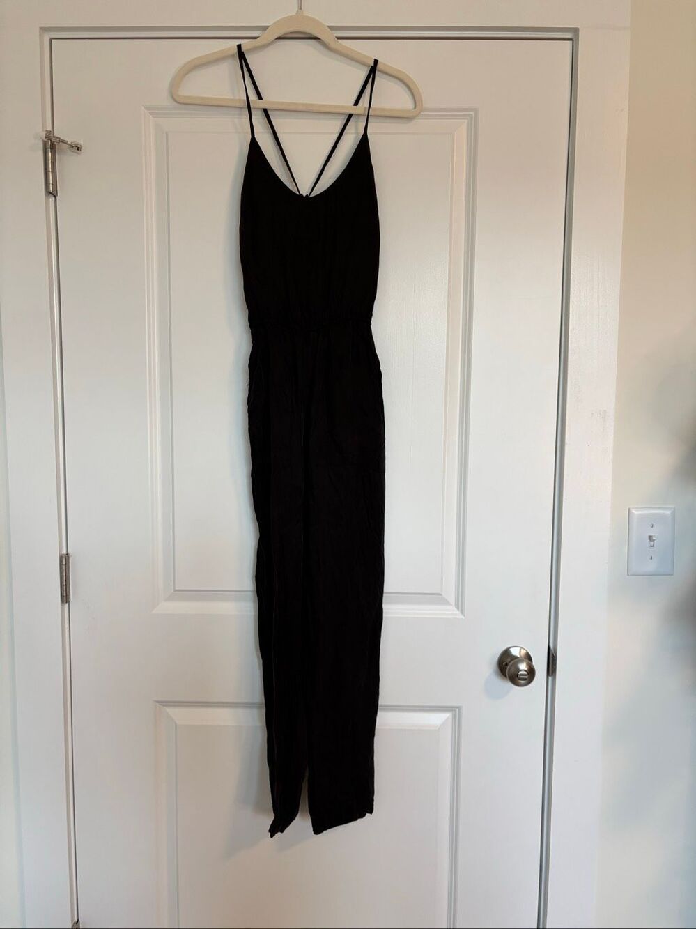 RVCA Black Strappy Back Jumpsuit Women’s XS
